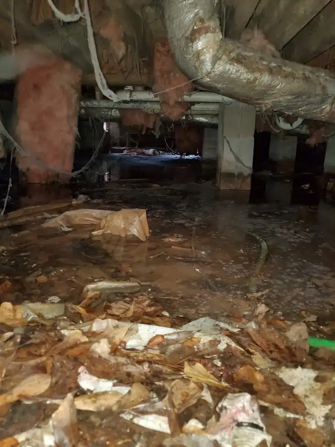 Crawl space flood assessment for Commercial Water Damage Restoration in Santa Fe